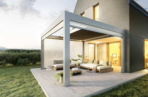 Bioklimatická pergola Velvet s posuvnou střechou